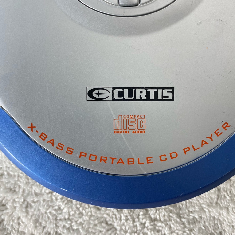 Vintage Curtis X Bass Silver and Blue Portable CD Player Discman - Picture 5 of 16